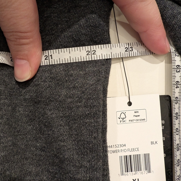 SALE 🎉 NWT Volcom Tower Fleece Dark Gray Black Cowl Neck Hoodie - Picture 10 of 12